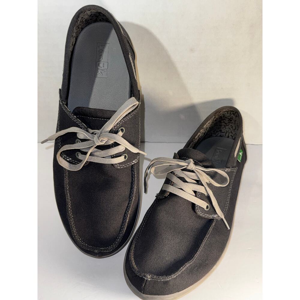 Sanuk Mens  Blue/Gray boat shoes Mens size 9.5